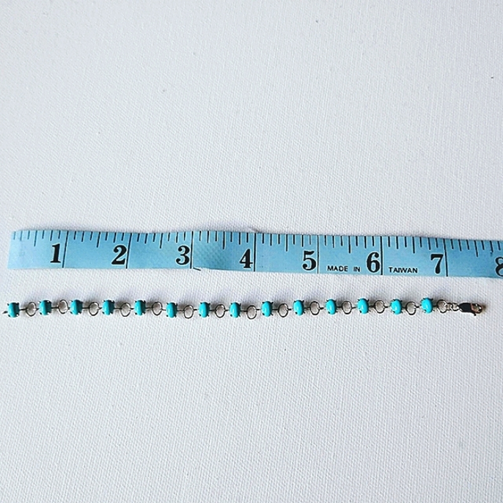 Solid 10KG Sleeping Beauty Turquoise bracelet - Picture 4 of 7